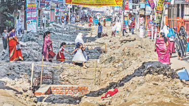 installing sewage lines
