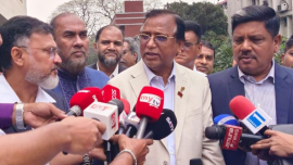 DSCC Administrator Md Abdus Salam addresses the press