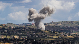 Smoke rises above Lebanon, following an Israeli strike, amid ongoing cross-border hostilities between Hezbollah and Israeli forces, as seen from Israel's border with Lebanon in northern Israel, May 5, 2024. File Photo: Reuters