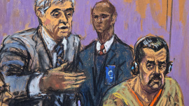 Ousted Venezuelan President Nicolas Maduro with his lawyer, Barry Pollack, attend a hearing in a narco-terrorism case accusing him of running a cartel of Venezuelan officials that flooded the US with cocaine, at the Daniel Patrick Moynihan United States Court House in New York City, US, March 26, 2026. Illustration: Reuters