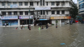 The Chattogram Meteorological Office recorded 271.6mm of rainfall in the 24 hours until 9:00am. The photo was captured yesterday. Photo: Md Rajib Raihan