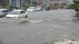Dhaka flooded due to rain. July 2026.