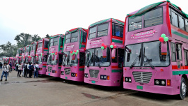 According to the BRTC, the buses will start regular passenger services on designated routes in Dhaka, Narayanganj, Gazipur, Bogura and Chattogram from tomorrow. Photo: Anisur Rahman