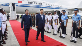 Chinese President Xi Jinping arriving in New Delhi on September 12, 2026. Photo: AFP