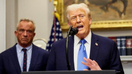 His comments, at an event honoring emergency personnel killed on 9/11, appeared to be a new installment in a constantly evolving narrative that Trump has told over the years about his actions after the attacks. Photo: Reuters