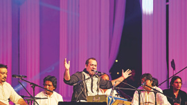 Ustad Rahat Fateh Ali Khan performs at the Sufi Music Festival
