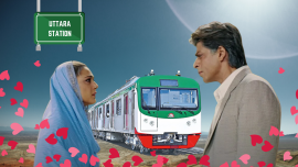 Long distance lovers meet due to Dhaka metro rail