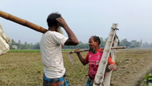 It is the elderly people of the Rangpur region—especially those rooted in the soil—that have kept the Ampuria language alive. Photo: S Dilip Roy