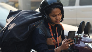women gig worker AFP.png