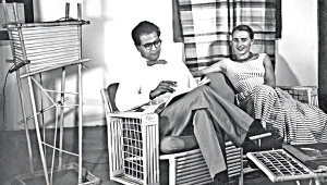 Syed Waliullah with Anne-Marie, 1955