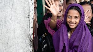 Rohingya girls in camps