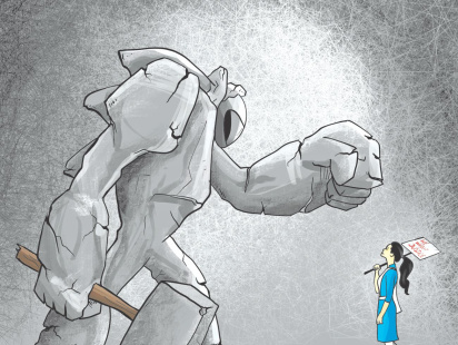 bruised and battered