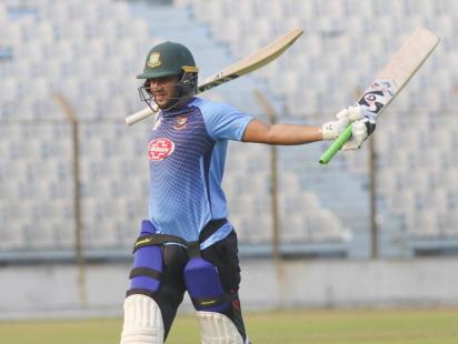 Bangladesh All-rounder Shakib Al Hasan in Practice session