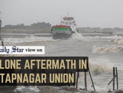 Cyclone aftermath in Pratapnagar Union