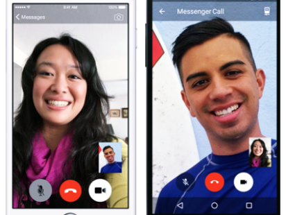 Video calling on Facebook Massenger
