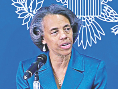 Outgoing US Ambassador Marcia Bernicat