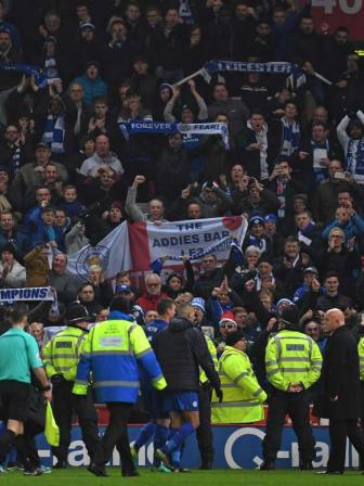 British police officers and stewards