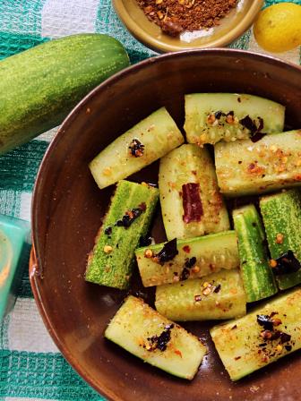 SMASHED CUCUMBER SALAD vegetable recipes
