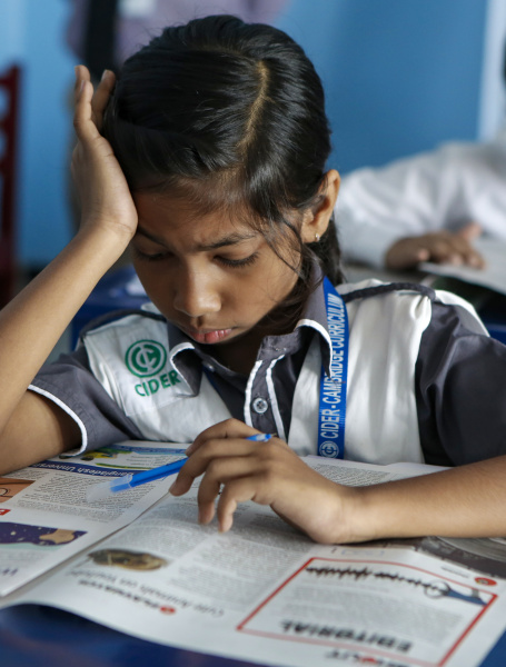 A child reading a book